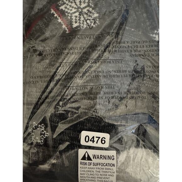 No Boundaries Christmas Sweater Cat Santa Hat Snowflake Holiday Size L 15-17 - Picture 7 of 9